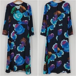 Babaton Maxwell Rose Print Midi Dress